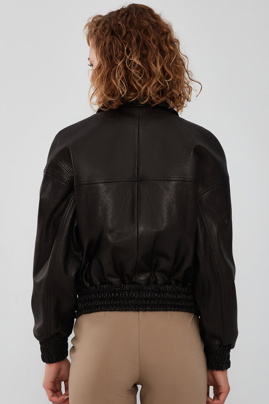 Chloe Women's Black Oversize Leather Jacket