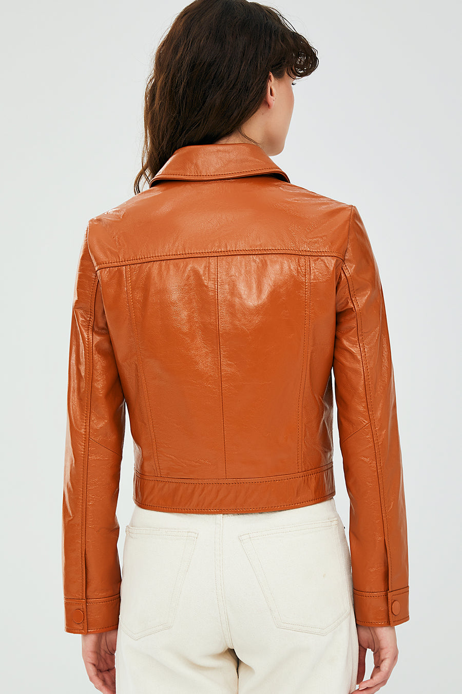 Emma Tile Women's Short Leather Jacket