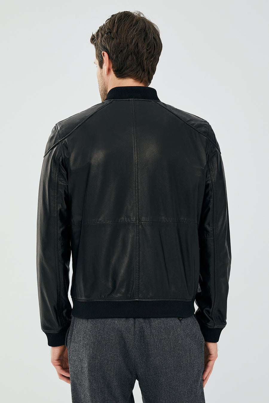 Griezmann Men's Black Leather Coat