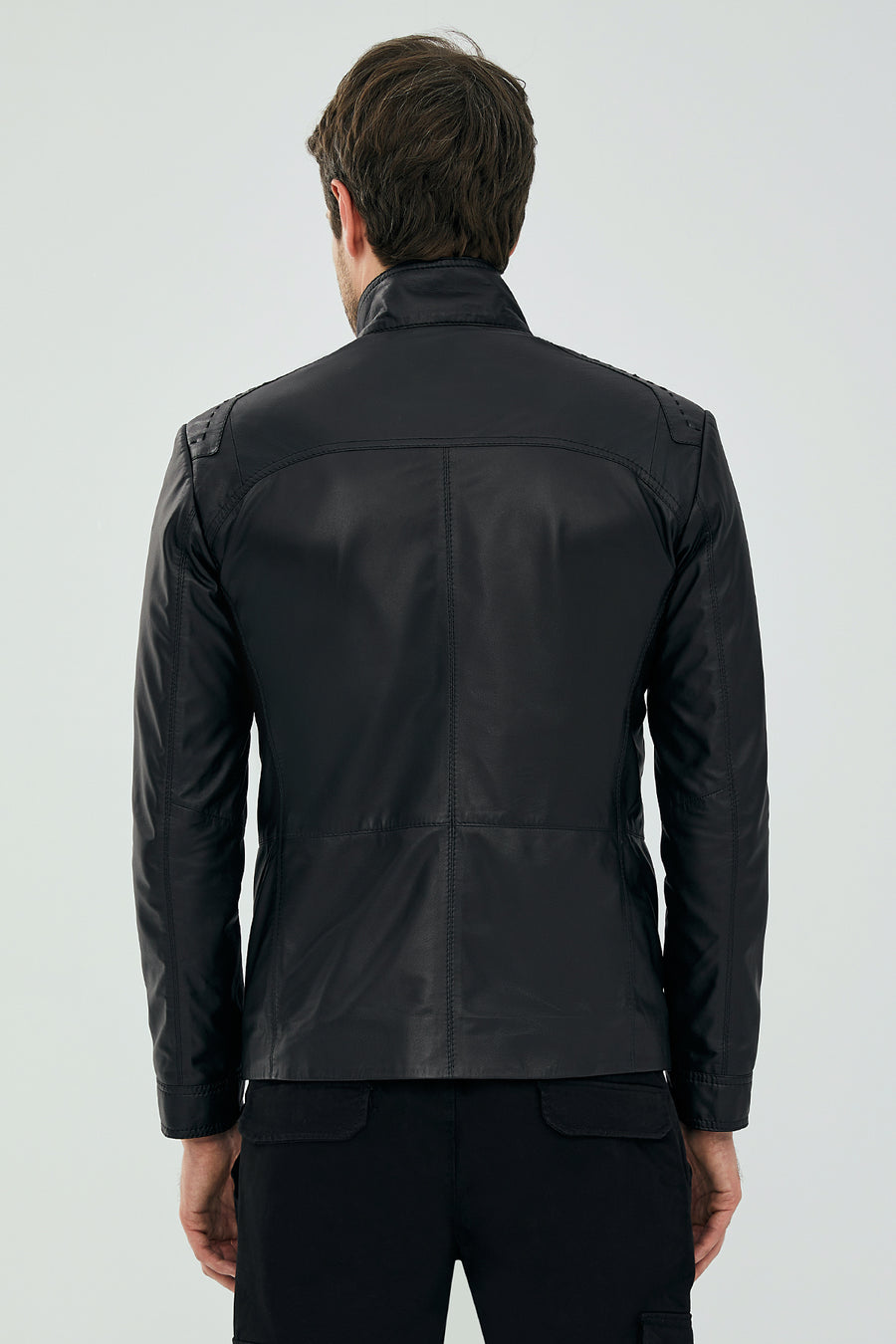 Pedri Men's Black Leather Jacket