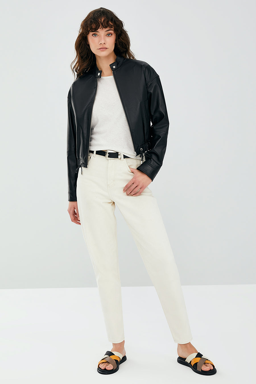Flora Women's Black Leather Jacket
