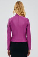 Kylie Women's Fuchsia Leather Jacket | Derimod