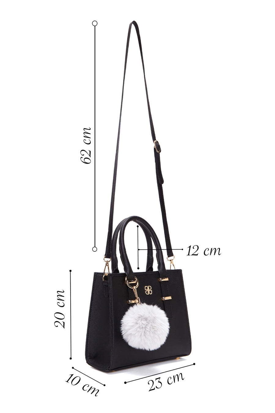 Women's Black Long Strap Handbag