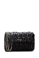 Women's Black Long Chain Strap Quilted Shoulder Bag | Derimod