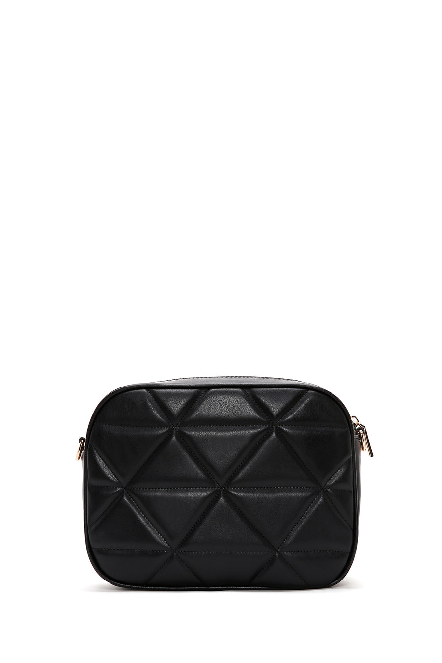 Women's Black Long Strap Quilted Crossbody Bag