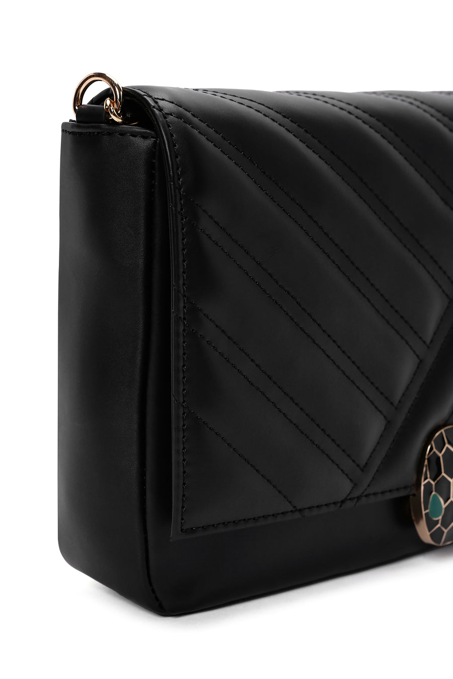 Women's Black Long Chain Strap Crossbody Bag