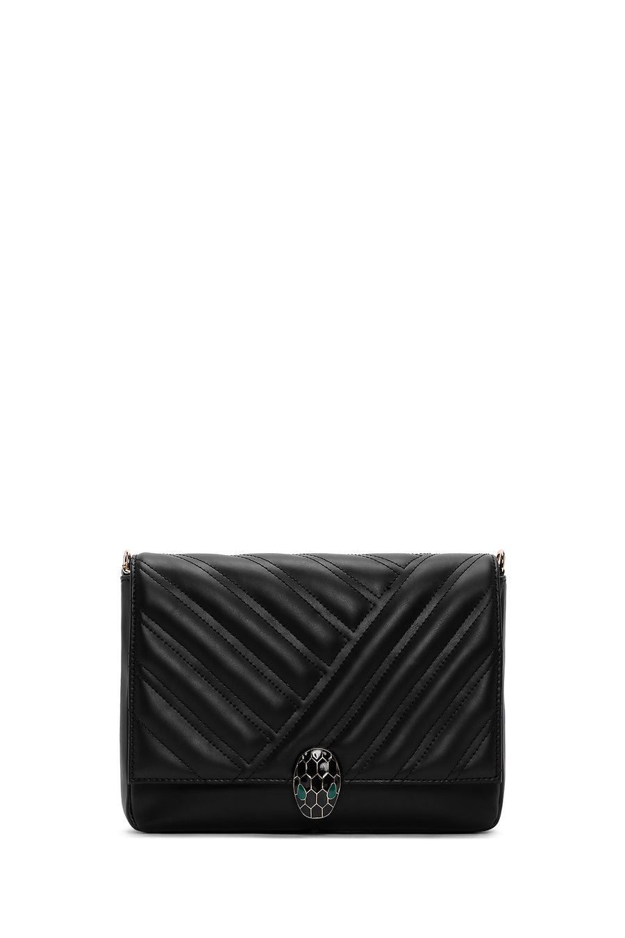 Women's Black Long Chain Strap Crossbody Bag