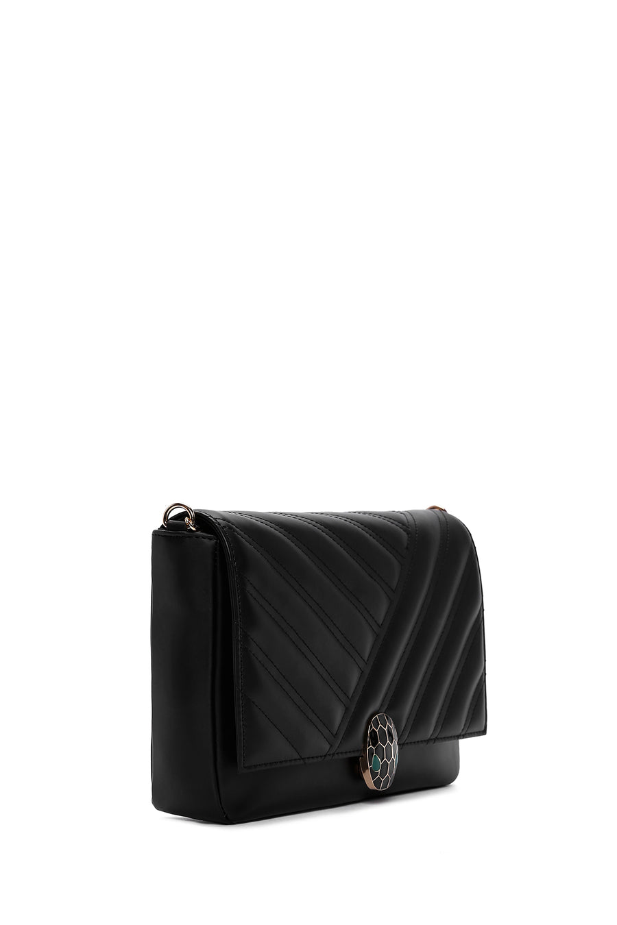 Women's Black Long Chain Strap Crossbody Bag