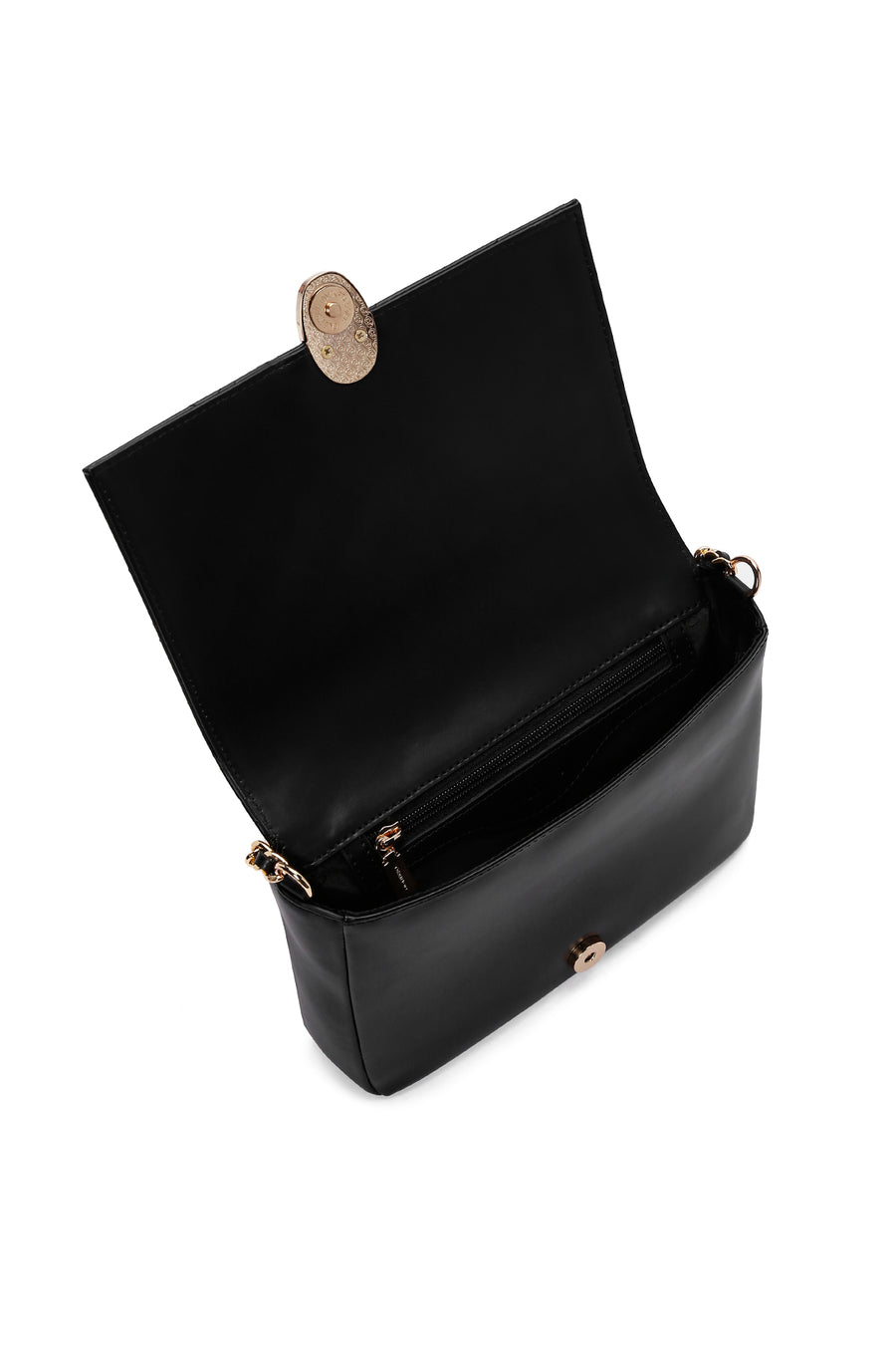 Women's Black Long Chain Strap Crossbody Bag