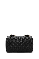 Women's Black Long Strap Quilted Crossbody Bag | Derimod