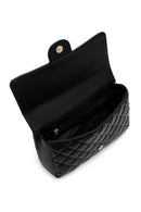 Women's Black Long Strap Quilted Crossbody Bag | Derimod