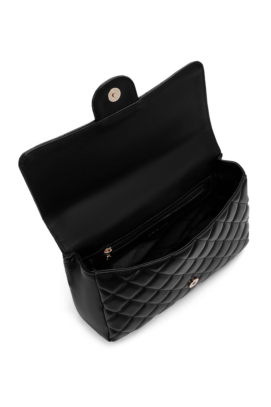Women's Black Long Strap Quilted Crossbody Bag