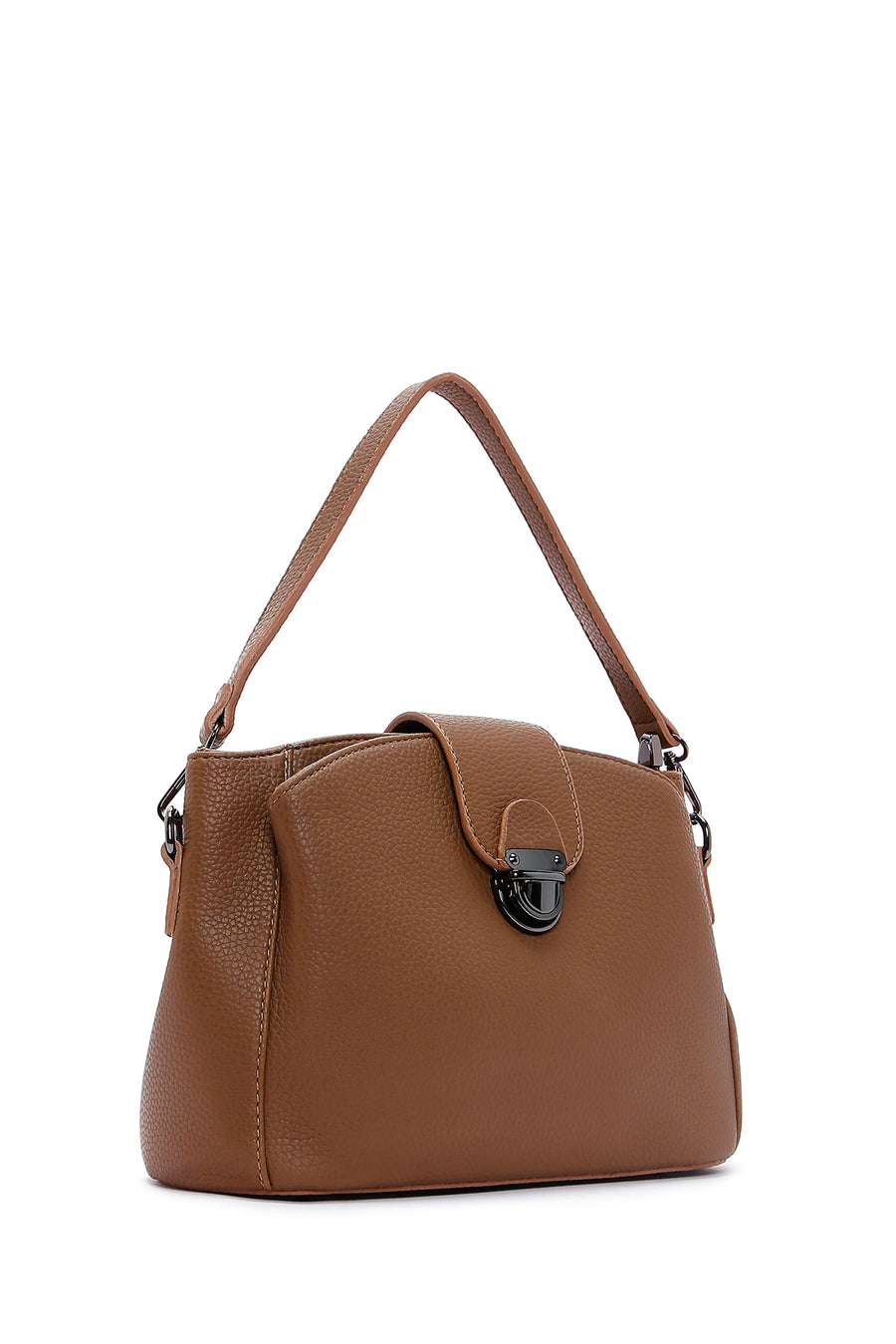 Women's Tan Long Strap Crossbody Bag