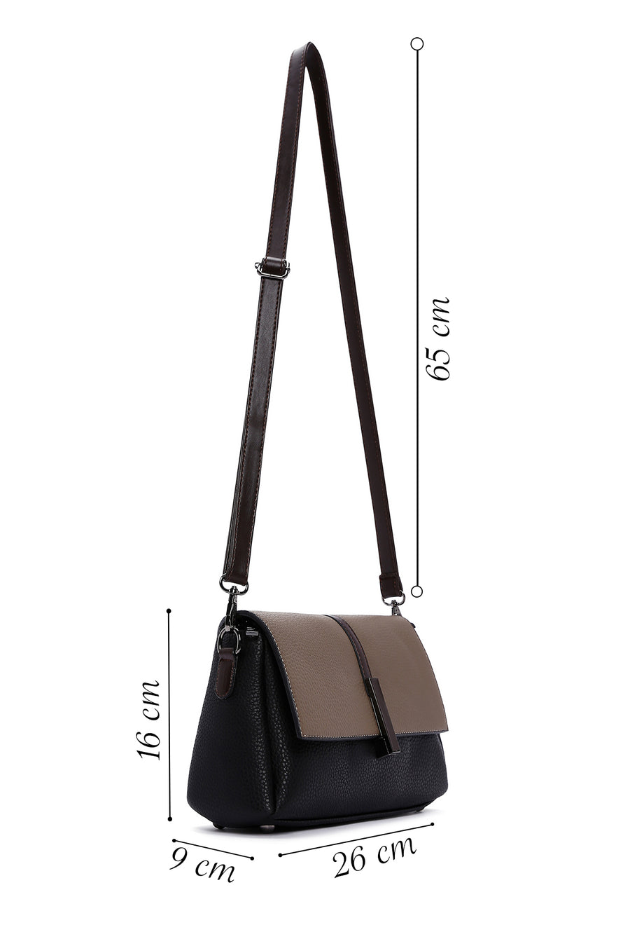 Women's Black Long Strap Crossbody Bag