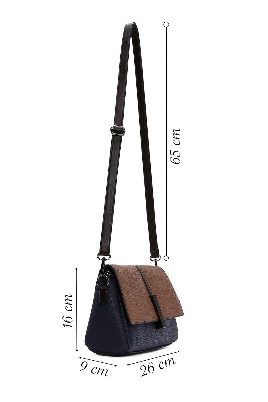 Women's Navy Blue Long Strap Crossbody Bag