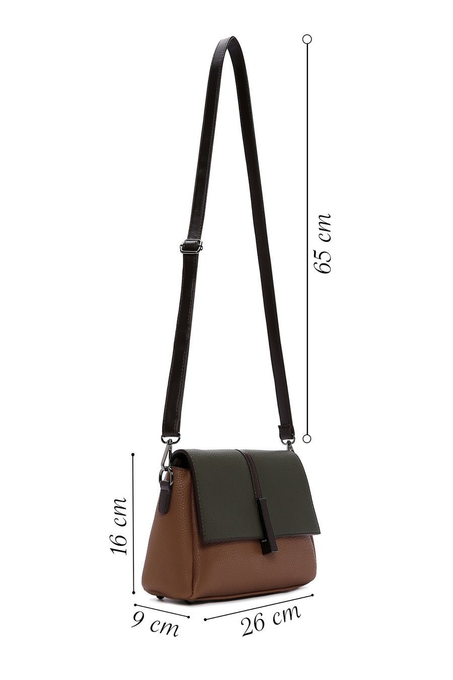 Women's Tan Long Strap Crossbody Bag