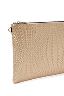 Women's Gold Printed Portfolio Bag | Derimod