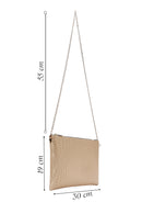 Women's Gold Printed Portfolio Bag | Derimod