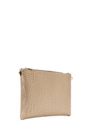 Women's Gold Printed Portfolio Bag | Derimod