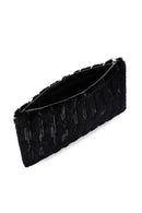 Women's Black Plush Portfolio Bag | Derimod