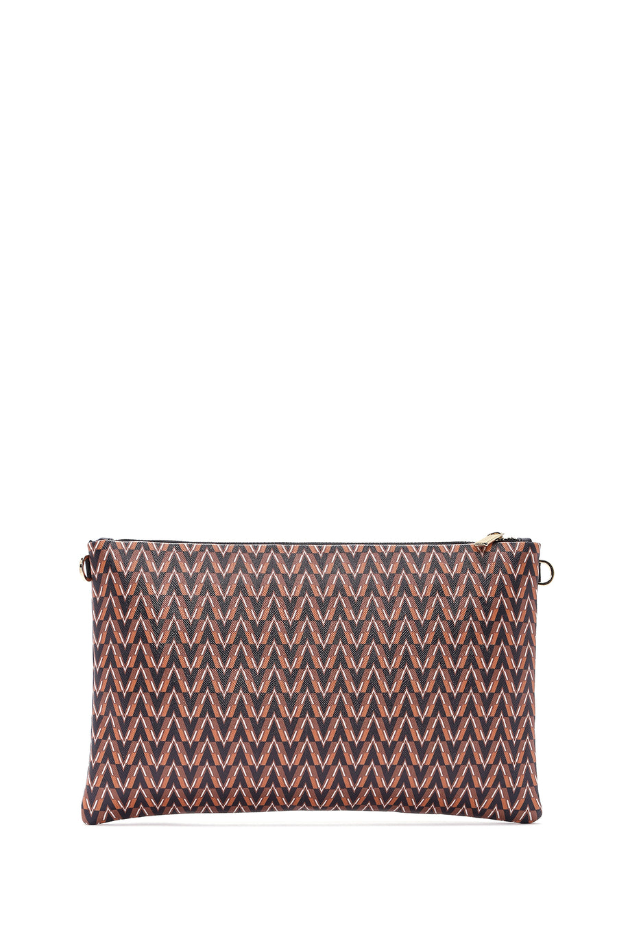 Women's Black Orange Printed Portfolio Bag