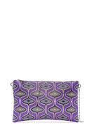 Women's Purple Printed Portfolio Bag | Derimod