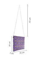 Women's Purple Printed Portfolio Bag | Derimod