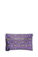 Women's Purple Printed Portfolio Bag | Derimod