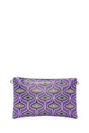 Women's Purple Printed Portfolio Bag | Derimod