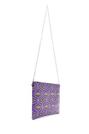 Women's Purple Printed Portfolio Bag | Derimod
