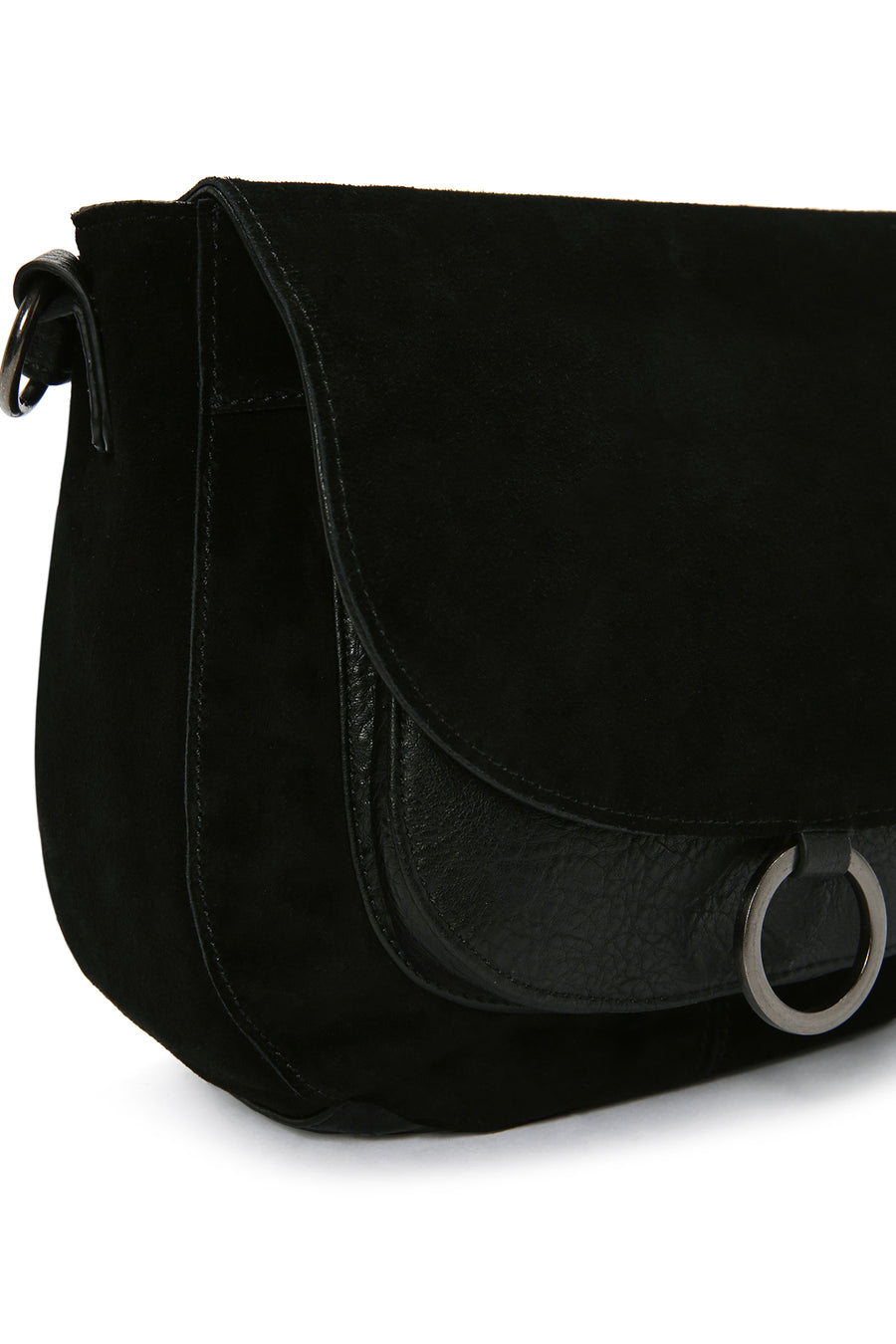 Women's Black Long Strap Crossbody Bag