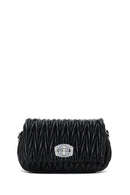 Women's Black Long Strap Quilted Shoulder Bag | Derimod