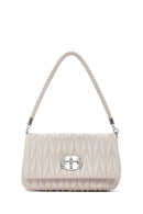Women's Cream Long Strap Quilted Shoulder Bag | Derimod
