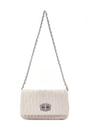 Women's Cream Long Strap Quilted Shoulder Bag | Derimod
