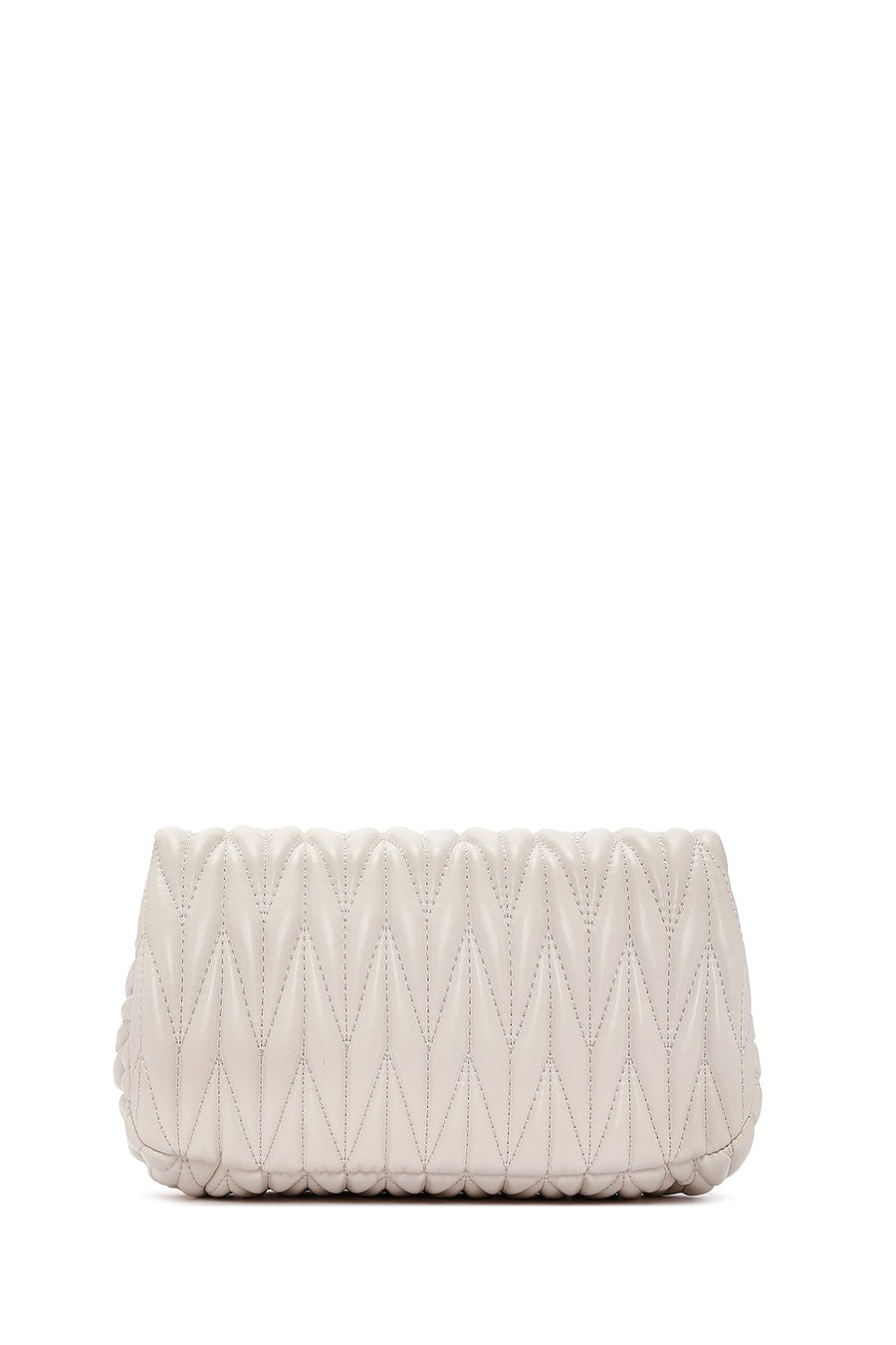 Women's Cream Long Strap Quilted Shoulder Bag