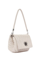 Women's Cream Long Strap Quilted Shoulder Bag | Derimod