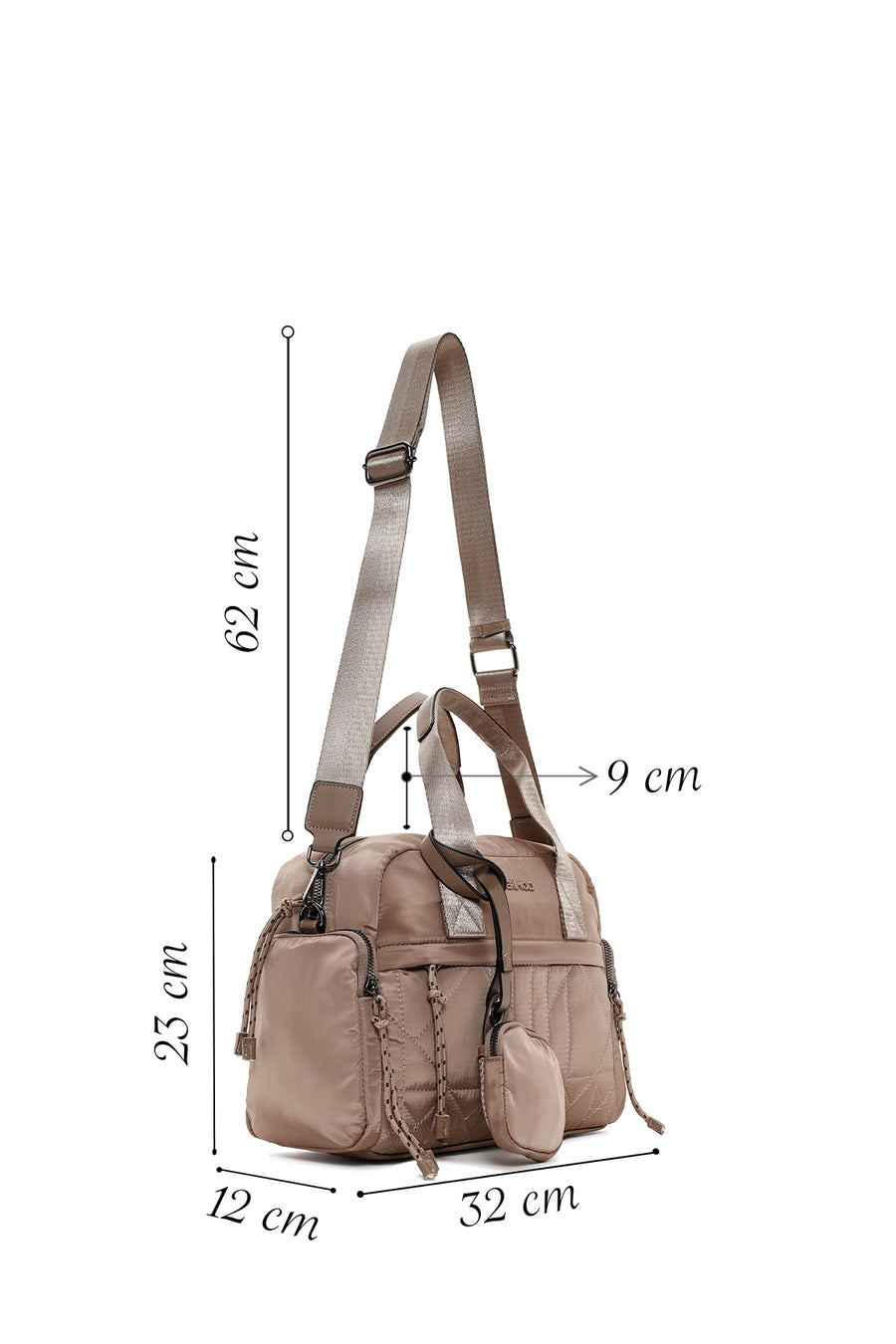 Women's Powder Long Strap Handbag