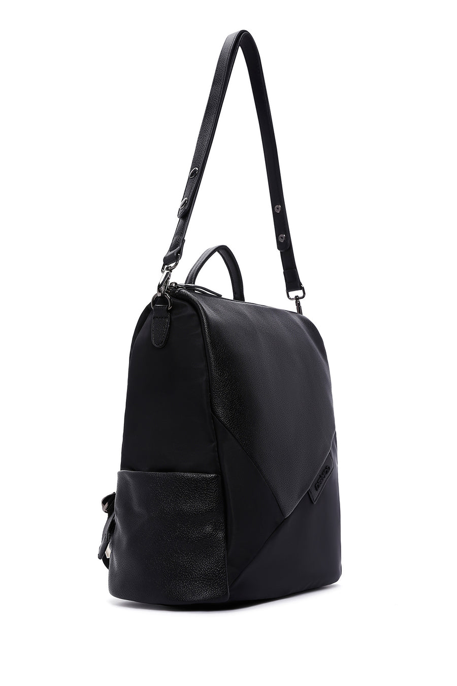Women's Black Long Strap Backpack