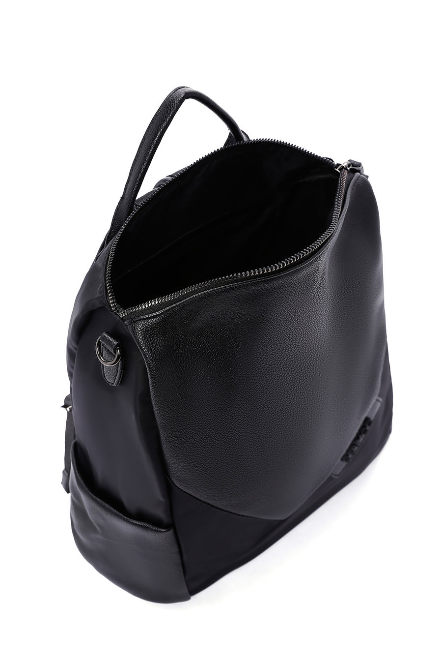 Women's Black Long Strap Backpack