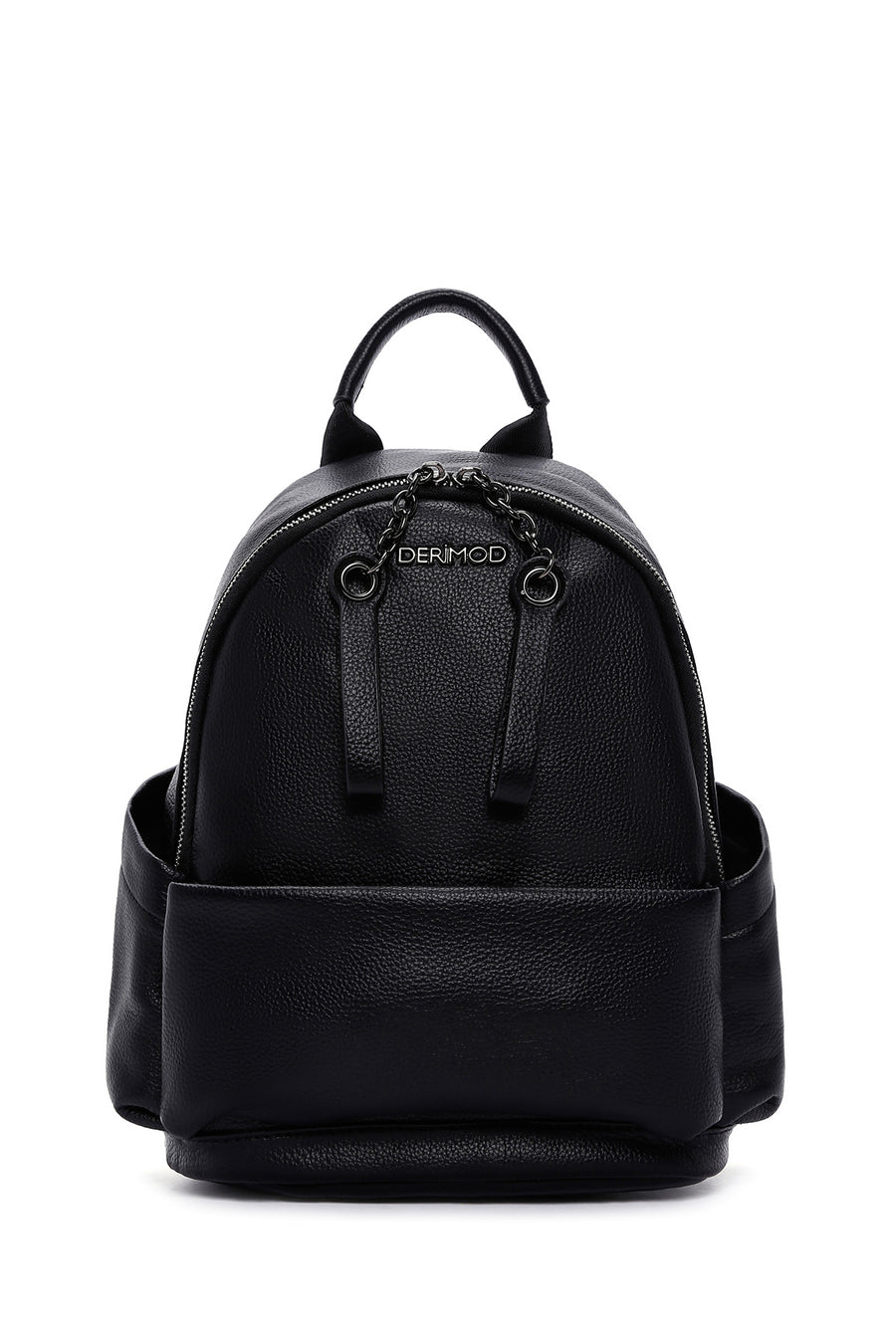 Women's Black Leather Backpack
