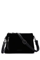 Women's Black Long Strap Suede Crossbody Bag | Derimod