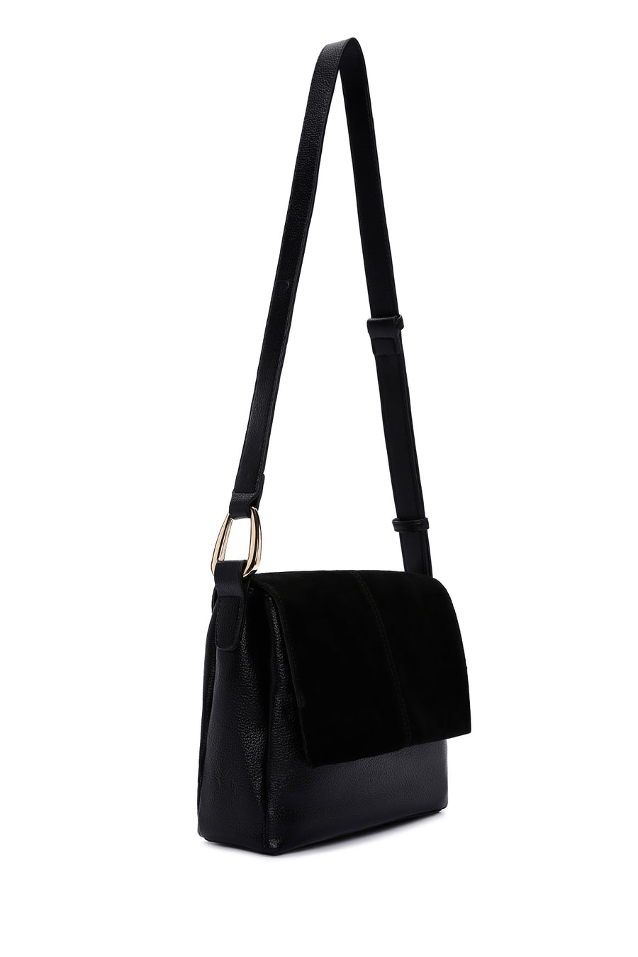 Women's Black Long Strap Crossbody Bag