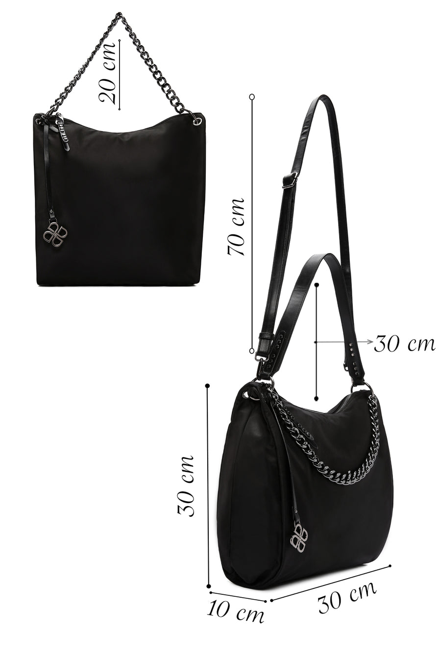 Women's Black Long Strap Crossbody Bag