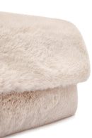Women's Beige Long Strap Plush Shoulder Bag | Derimod