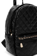 Women's Black Quilted Backpack | Derimod