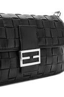 Women's Black Knitted Patterned Long Strap Shoulder Bag | Derimod