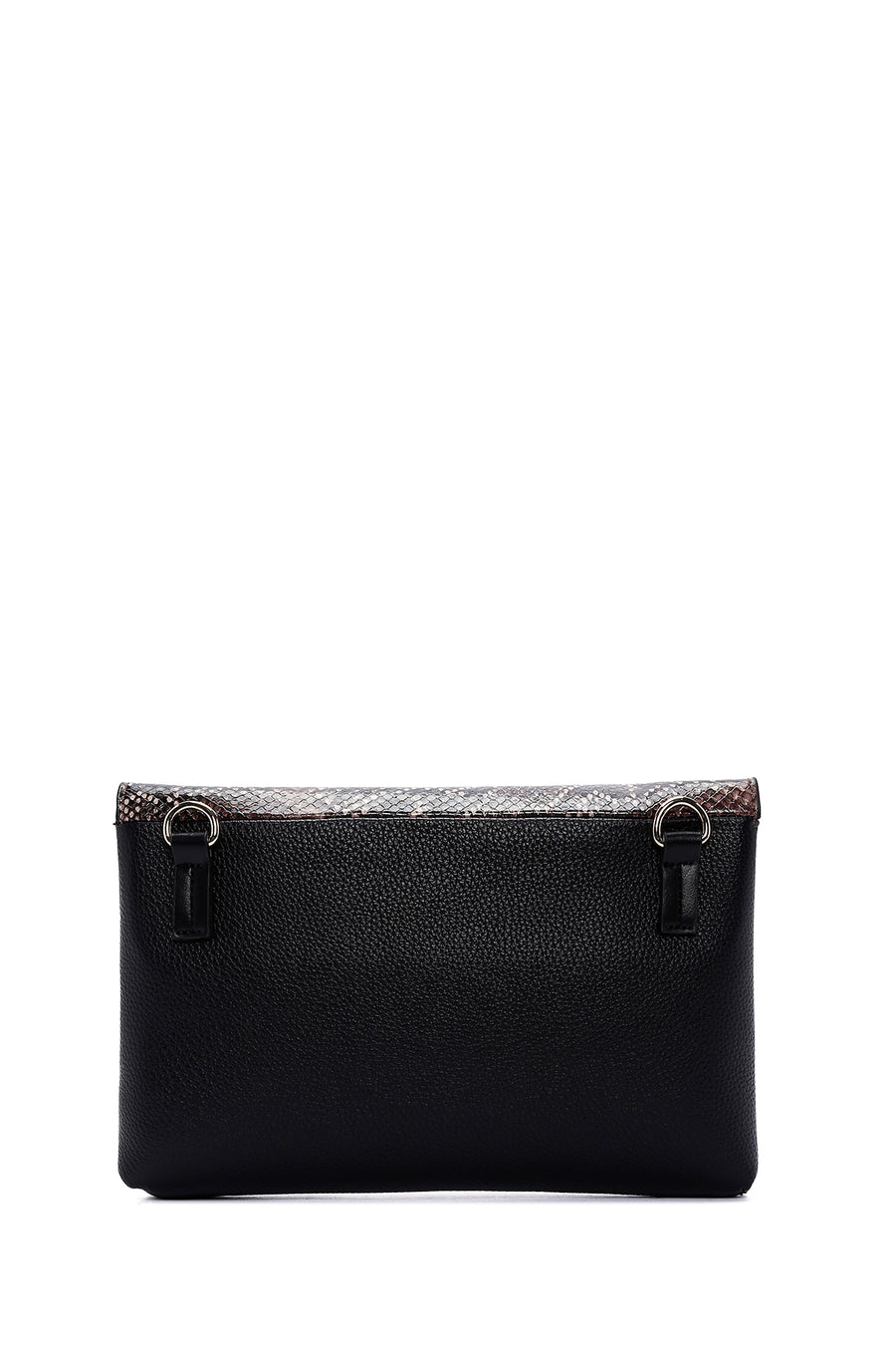 Women's Black Faux Leather Crossbody Bag