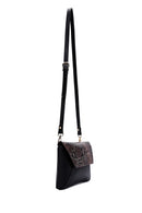 Women's Black Faux Leather Crossbody Bag | Derimod