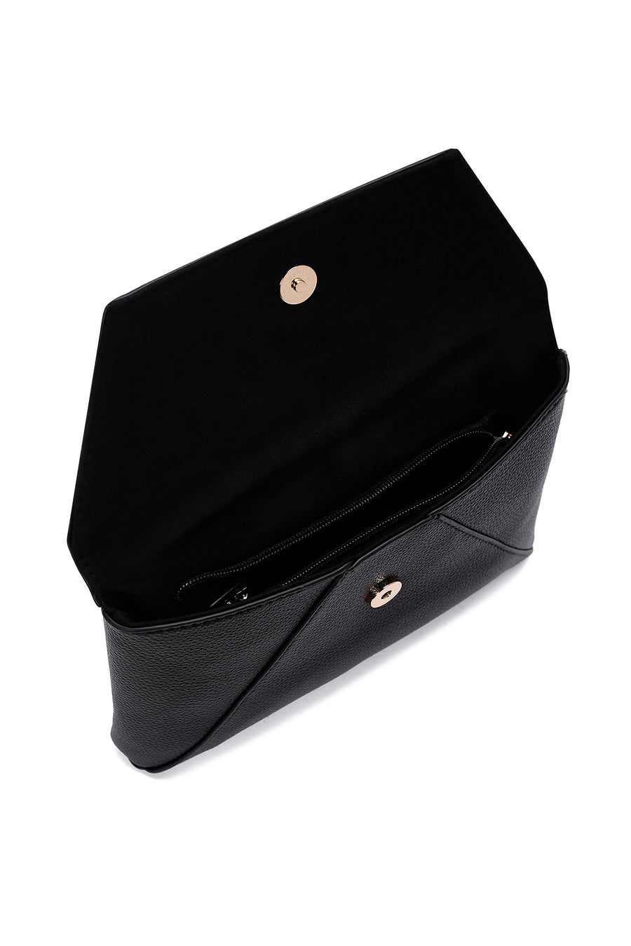 Women's Black Faux Leather Crossbody Bag
