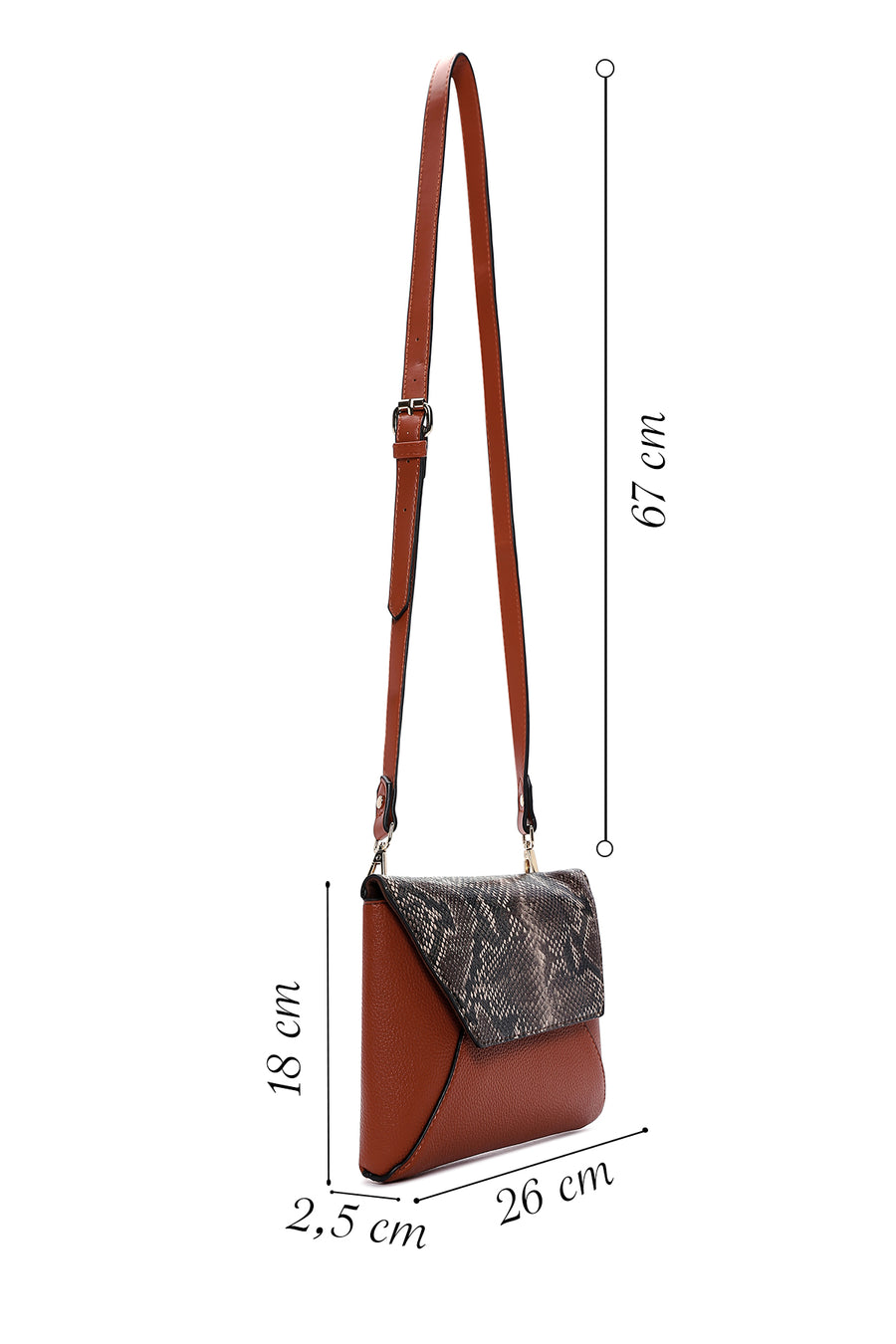 Women's Orange Long Strap Crossbody Bag